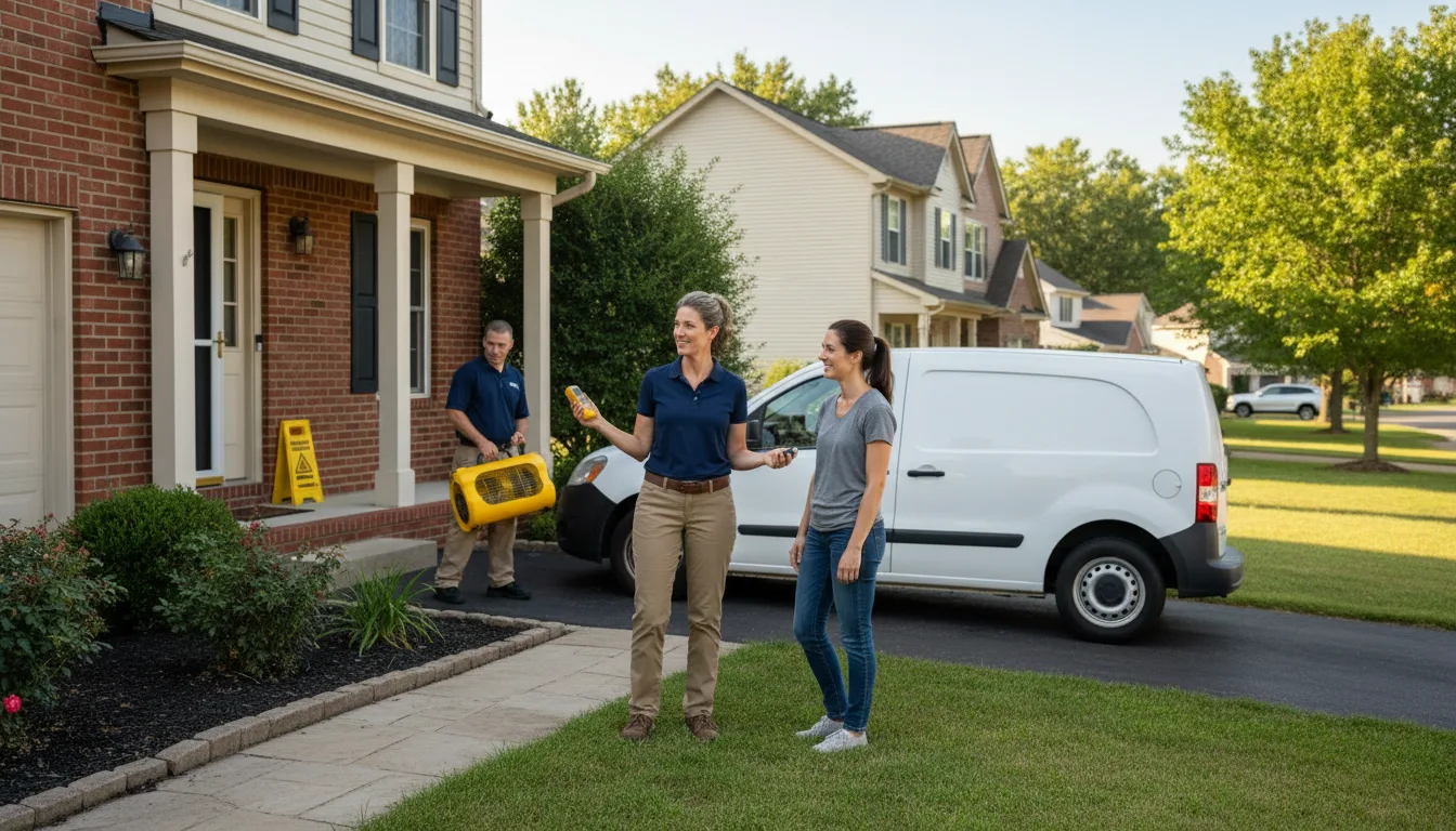 Residential water damage restoration in Forreston, IL